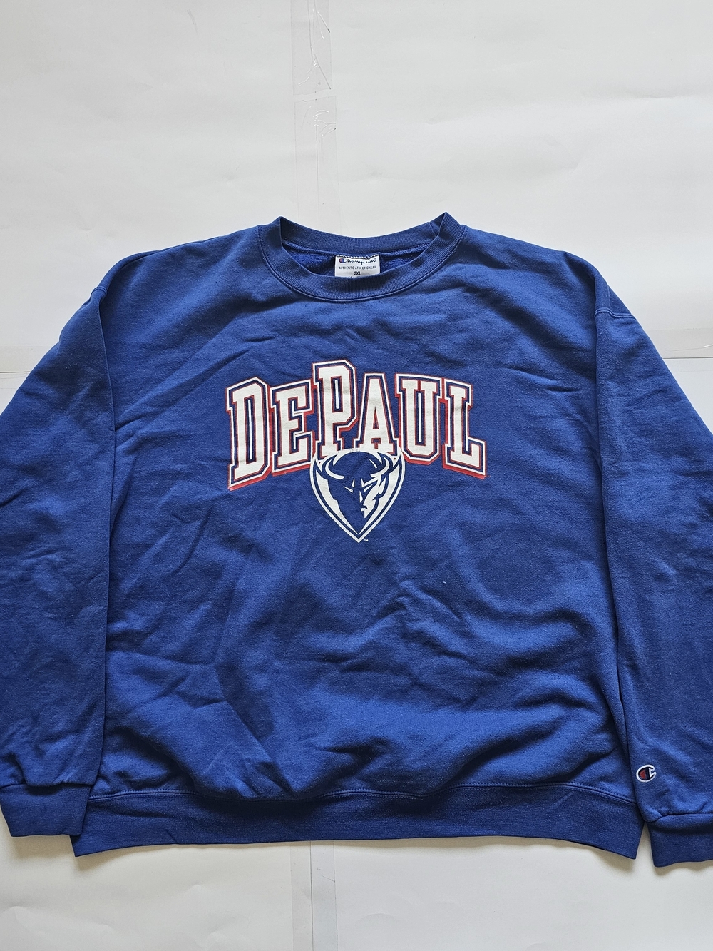Champion Blue DePaul Graphic Crewneck Sweatshirt
